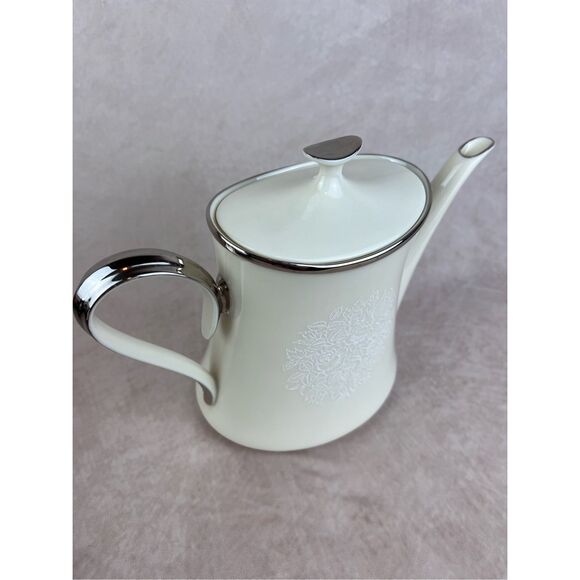 Vintage Lenox Fine China Moonspun Tea Kettle Pot - Picture 7 of 13